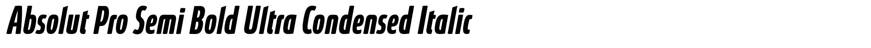 Absolut Pro Semi Bold Ultra Condensed Italic